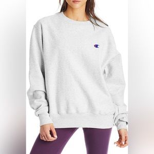 Champion Womens Reverse Weave Boyfriend Pullover Sweatshirt